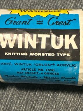 Grant Crest Wintuk Knitting Worsted Type Yarn - Kelly green